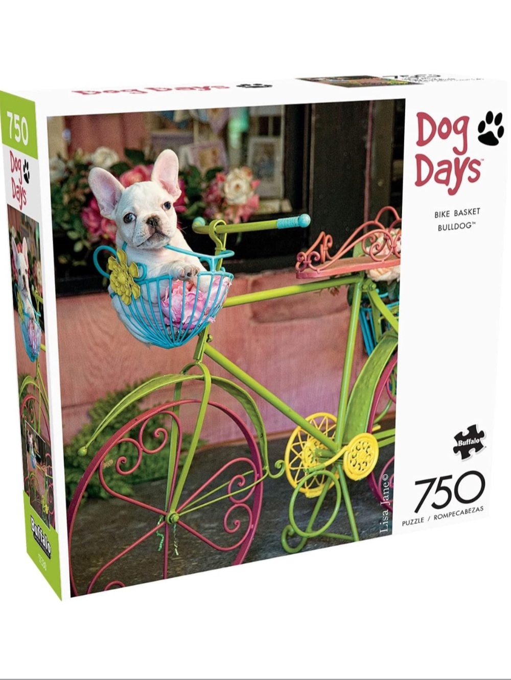 Buffalo Games - Bike Basket Bulldog - 750 Piece Jigsaw Puzzle for Adults Challen